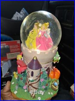Disney Sleeping Beauty Snow Globe Princess Aurora Castle Scene Collectible