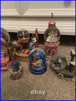 Disney SnowGlobe Collection Lot of 11-Rare Vitage Disney Snowglobes Music Bundle