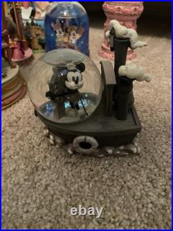 Disney SnowGlobe Collection Lot of 11-Rare Vitage Disney Snowglobes Music Bundle