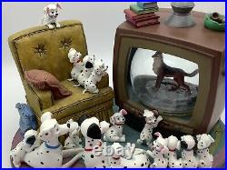 Disney Snow Globe 101 Dalmatians Watching TV Bolt Musical