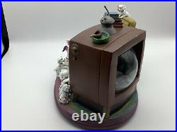 Disney Snow Globe 101 Dalmatians Watching TV Bolt Musical