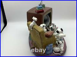 Disney Snow Globe 101 Dalmatians Watching TV Bolt Musical