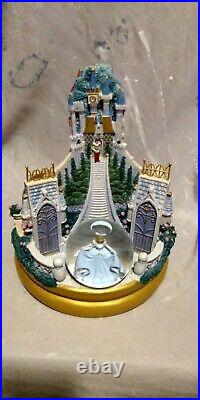 Disney Snow Globe 3 Princess Castle Snowglobe Rotates/Plays Music