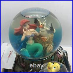 Disney Snow Globe ARIEL'S TREASURE TROVE Musical Little Mermaid Pre Owned