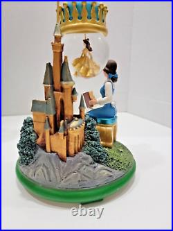 Disney Snow Globe Beauty & Beast Belle Hanging Ornament With Castle