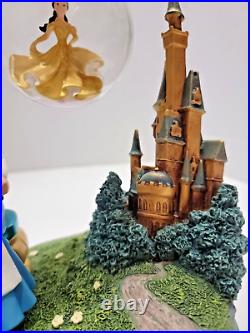 Disney Snow Globe Beauty & Beast Belle Hanging Ornament With Castle