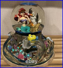 Disney Snow Globe LITTLE MERMAID Ariel Musical Part Of Your World Lights Up