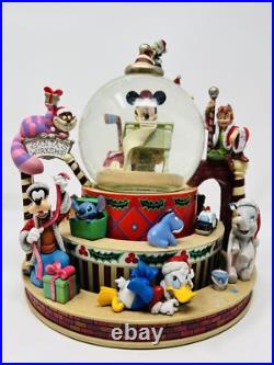 Disney Snow Globe Mickey And Friends Christmas Globe Goofy Stitch Snow