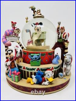 Disney Snow Globe Mickey And Friends Christmas Globe Goofy Stitch Snow