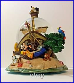 Disney Snow Globe Music Box Tune All in the Golden Afternoon 19506 Pirate Ship