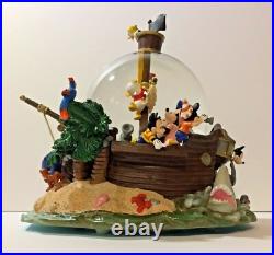 Disney Snow Globe Music Box Tune All in the Golden Afternoon 19506 Pirate Ship
