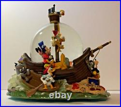 Disney Snow Globe Music Box Tune All in the Golden Afternoon 19506 Pirate Ship