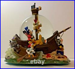 Disney Snow Globe Music Box Tune All in the Golden Afternoon 19506 Pirate Ship
