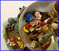 Disney Snow Globe Music Box Tune All in the Golden Afternoon 19506 Pirate Ship