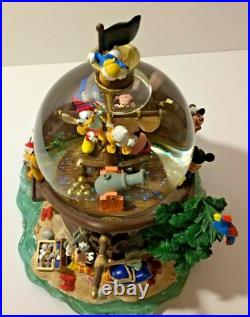 Disney Snow Globe Music Box Tune All in the Golden Afternoon 19506 Pirate Ship