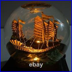 Disney Snow Globe Pirates of the Caribbean At World's End WithKey Lights Up Music Disney Snow Globe Pirates of the Caribbean At World's End WithKey Lights Up Music