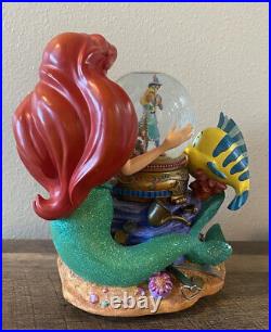 Disney Snow Globe The Little Mermaid Ariel & Music box Under the Sea with Box