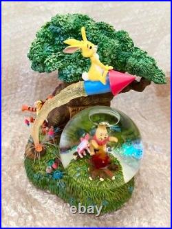 Disney Snow Globe Winnie the Pooh Forest Snow Globe Music Box Light Forest