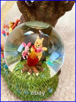 Disney Snow Globe Winnie the Pooh Forest Snow Globe Music Box Light Forest