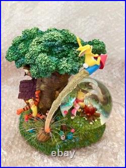 Disney Snow Globe Winnie the Pooh Forest Snow Globe Music Box Light Forest