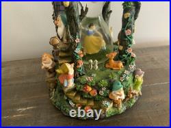 Disney Snow White & The Seven Dwarfs Hourglass Snow Globe with Lights & Sound