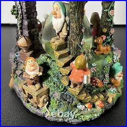 Disney Snow White & The Seven Dwarfs Hourglass Snow Globe with Lights & Sound