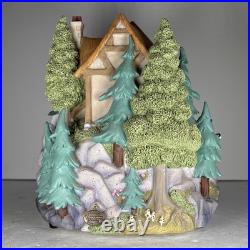 Disney Snow White & The Seven Dwarves Large Music Box Snow Globe WORKING