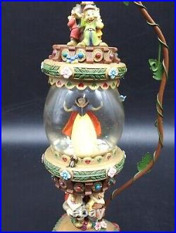 Disney Snow White & the Seven Dwarfs Hanging Snow Globe Ornament with Vine Stand