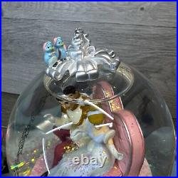 Disney Snowglobe Cinderella & Prince Musical Carriage Motorized 50th Anniversary