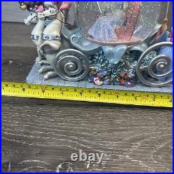 Disney Snowglobe Cinderella & Prince Musical Carriage Motorized 50th Anniversary