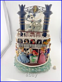 Disney Steamboat Willie Liberty Belle River Boat Mickey Musical Snow globe READ Disney Steamboat Willie Liberty Belle River Boat Mickey Musical Snow globe READ