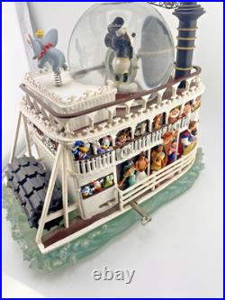 Disney Steamboat Willie Liberty Belle River Boat Mickey Musical Snow globe READ