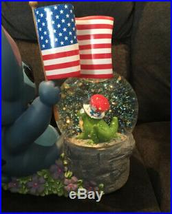 Disney Stitch Patriotic Snow Globe 1 Of 100 Rare