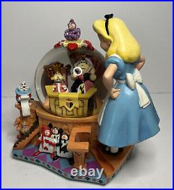 Disney Store Alice In Wonderland 50th Anniversary Music Snow Globe Alice's Trial