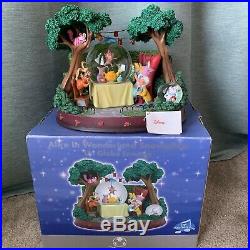 Disney Store Alice In Wonderland Snow Globe Mad Hatter's Tea Party Original Box