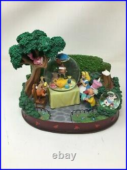 Disney Store Alice In Wonderland Tea Party Snowglobe With Music Box, READ