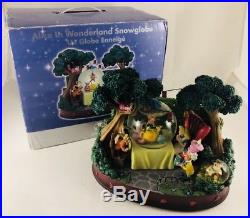 Disney Store Alice in Wonderland Snow Globe Mad Hatter's Tea Party Original Box