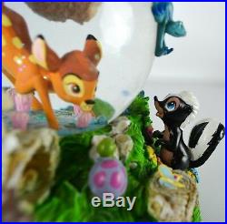 Disney Store Bambi and Friends Snowglobe Waltz of the Flowers Musical Globe