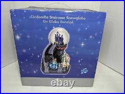 Disney Store Cinderella Staircase Snow globe YELLOW water NEW Open BOX