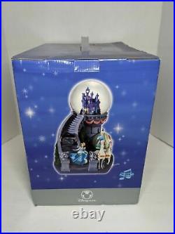 Disney Store Cinderella Staircase Snow globe YELLOW water NEW Open BOX