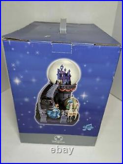 Disney Store Cinderella Staircase Snow globe YELLOW water NEW Open BOX