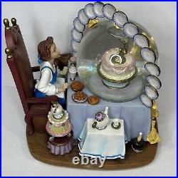 Disney Store Exclusive CIB 8 Beauty and the Beast Be Our Guest Snow Globe 26735