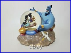 Disney Store Exclusive Snow Globe Alladdin and Genie Whole New World musical