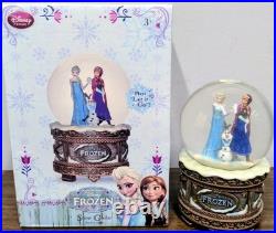 Disney Store Frozen Musical Snow Globe Elsa Anna Olaf Let It Go Snowglobe
