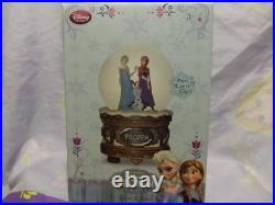Disney Store Frozen Musical Snow Globe Elsa Anna Olaf Let It Go Snowglobe