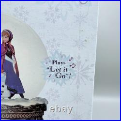 Disney Store Frozen Snow Globe Music Let it Go Elsa Anna and Olaf AS IS