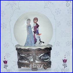 Disney Store Frozen Snow Globe Music Let it Go Elsa Anna and Olaf AS IS