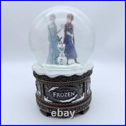 Disney Store Frozen Snow Globe Music Let it Go Elsa Anna and Olaf AS IS