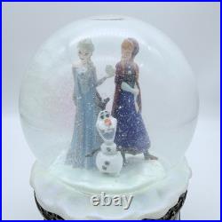 Disney Store Frozen Snow Globe Music Let it Go Elsa Anna and Olaf AS IS