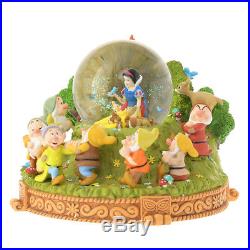 Disney Store Japan Snow White & the Seven Dwarfs Snow globe Snow dome FOLK WOOD